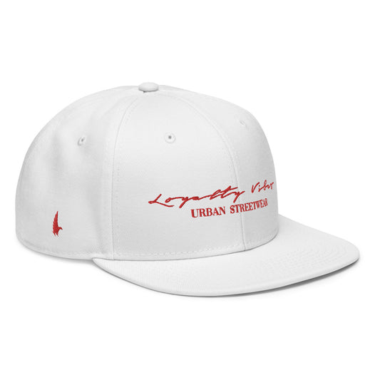 Loyalty Vibes Snapback Hat White Red OS - Loyalty Vibes