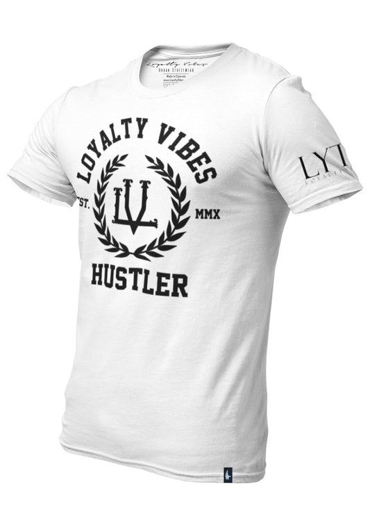 Loyalty Vibes Hustler T-Shirt White Men's - Loyalty Vibes
