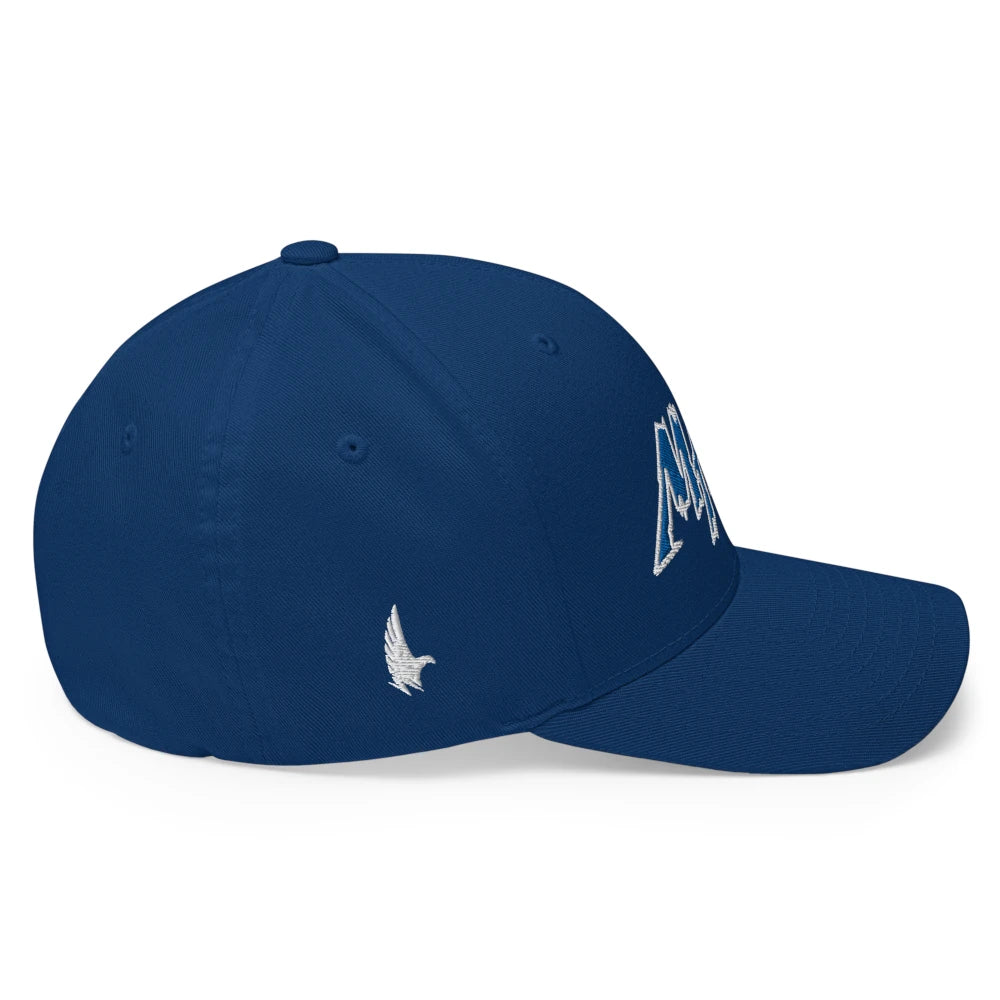 Macho MAGA 2.0 Fitted Hat - Blue/Blue - Side - Loyalty Vibes