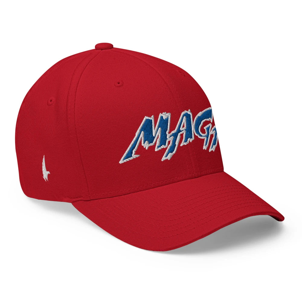 Macho MAGA 2.0 Fitted Hat - Red/Blue - Loyalty Vibes