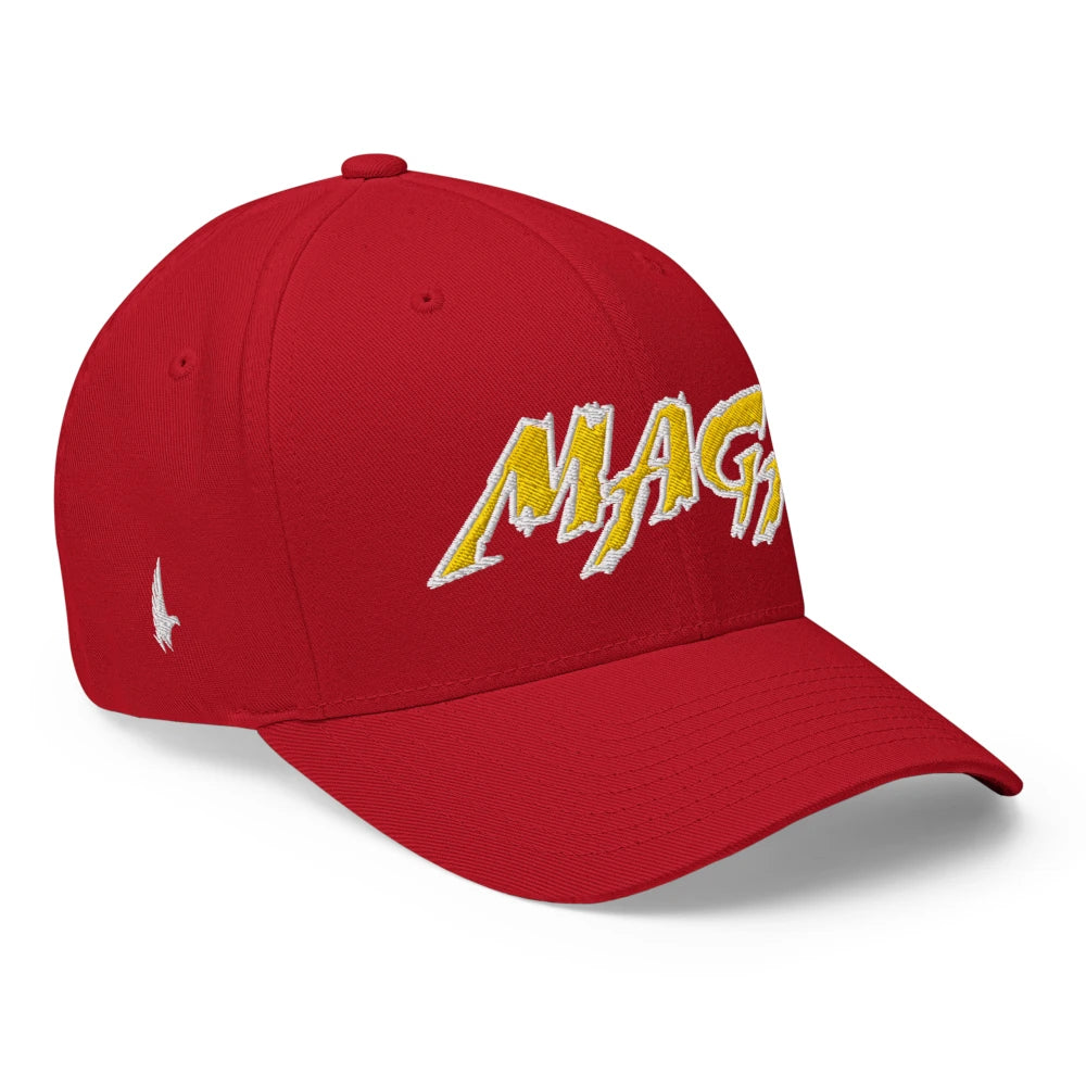 Macho MAGA 2.0 Fitted Hat - Red/Yellow - Loyalty Vibes