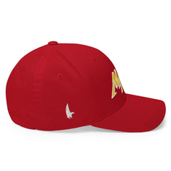 Macho MAGA 2.0 Fitted Hat - Red/Yellow - Side - Loyalty Vibes