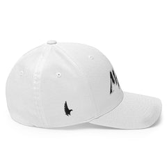 Macho MAGA 2.0 Fitted Hat - Whiteout/Black - Side - Loyalty Vibes