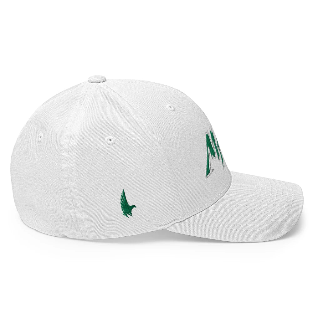 Macho MAGA 2.0 Fitted Hat - Whiteout/Green - Side - Loyalty Vibes