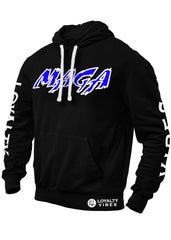 Macho MAGA 2.0 Hoodie - Black/Blue - Loyalty Vibes