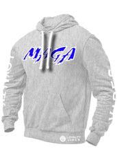 Macho MAGA 2.0 Hoodie Heather Grey Blue - Loyalty Vibes