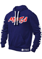 Macho MAGA 2.0 Hoodie Navy Blue Red - Loyalty Vibes