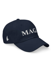 MAGA Dad Hat Navy Blue White OS - Loyalty Vibes