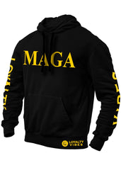 MAGA Hoodie - Black/Gold - Loyalty Vibes