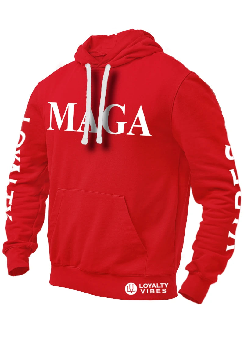 MAGA Hoodie - Red - Loyalty Vibes