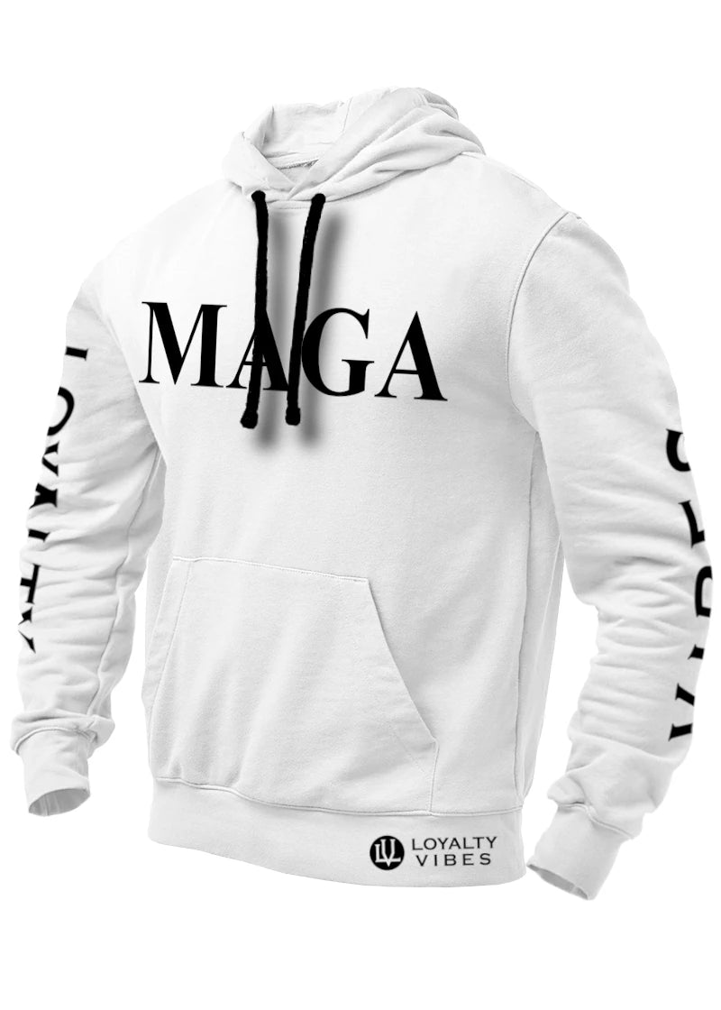 MAGA Hoodie - White - Loyalty Vibes