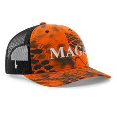 Loyalty Vibes MAGA Trucker Hat Black Renegade Orange OS - Loyalty Vibes