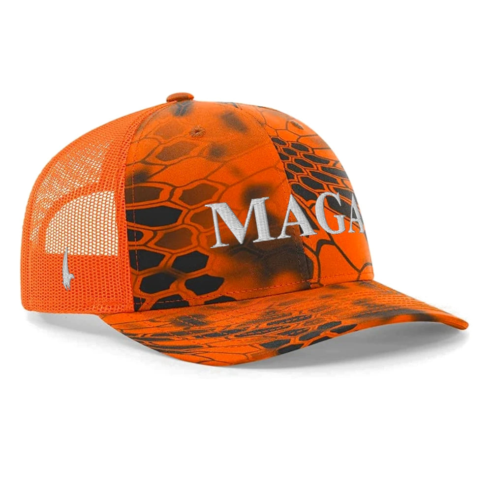 Loyalty Vibes MAGA Trucker Hat Renegade Orange OS - Loyalty Vibes