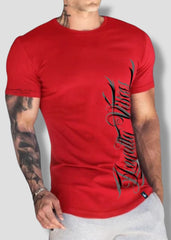 Magnitude Logo T-Shirt Red - Loyalty Vibes