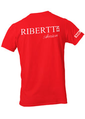 Men's Custom T-Shirt Red Front Back - Loyalty Vibes