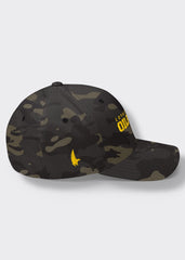 Oilfield AF Fitted Hat - Black Camo/Gold - Side - Loyalty Vibes