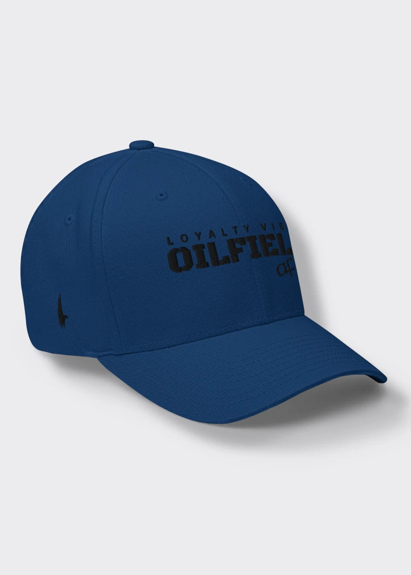 Oilfield AF Fitted Hat - Blue/Black - Loyalty Vibes