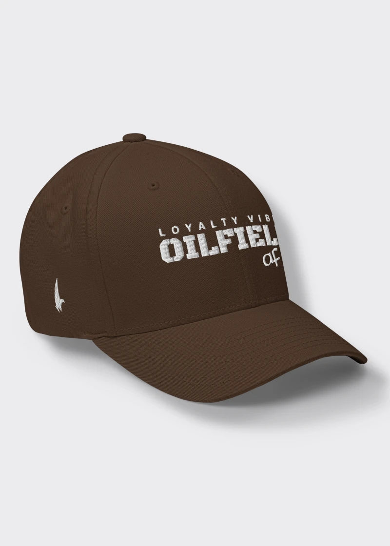 Oilfield AF Fitted Hat - Brown - Loyalty Vibes