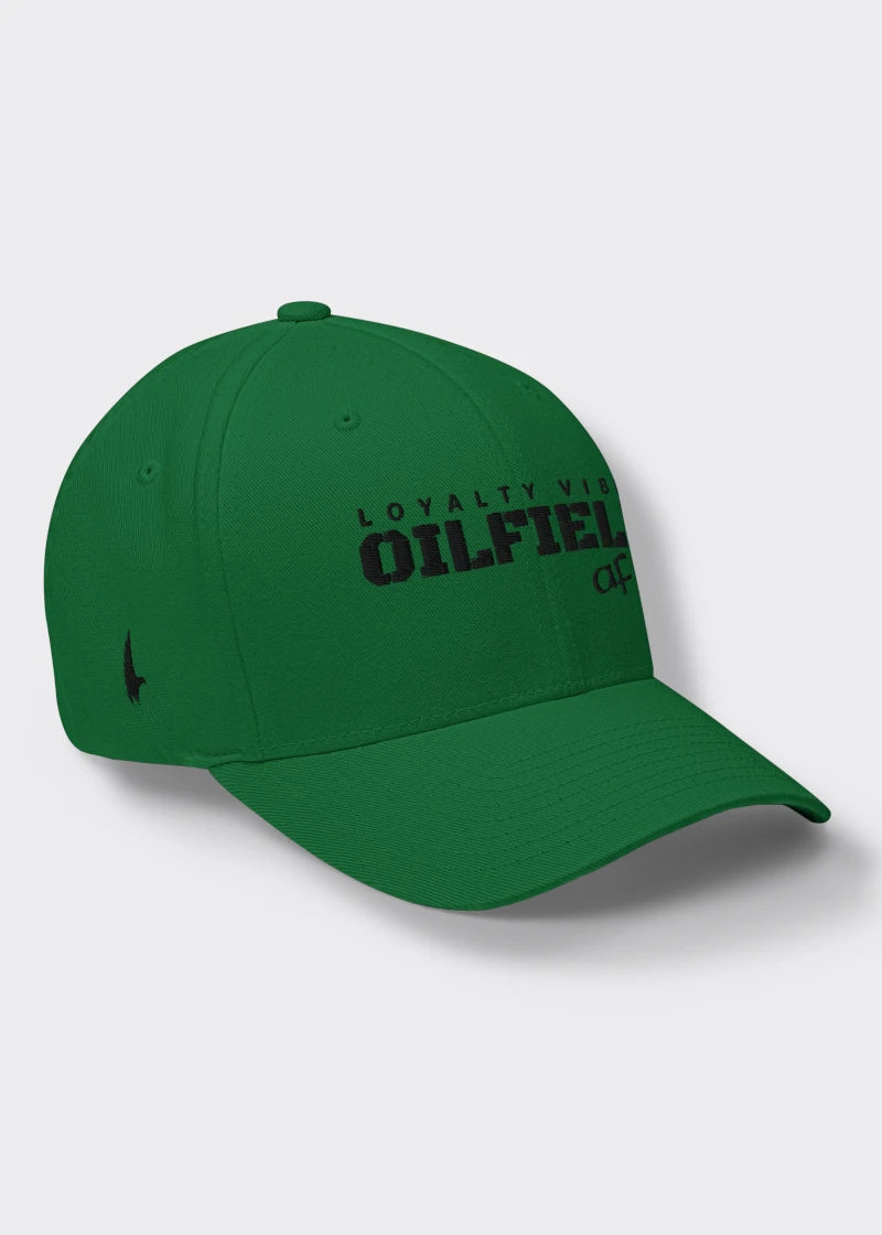 Oilfield AF Fitted Hat - Green/Black - Loyalty Vibes