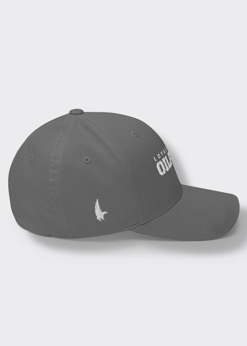 Oilfield AF Fitted Hat - Grey - Side - Loyalty Vibes