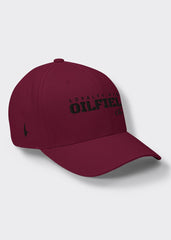 Oilfield AF Fitted Hat - Maroon/Black - Loyalty Vibes