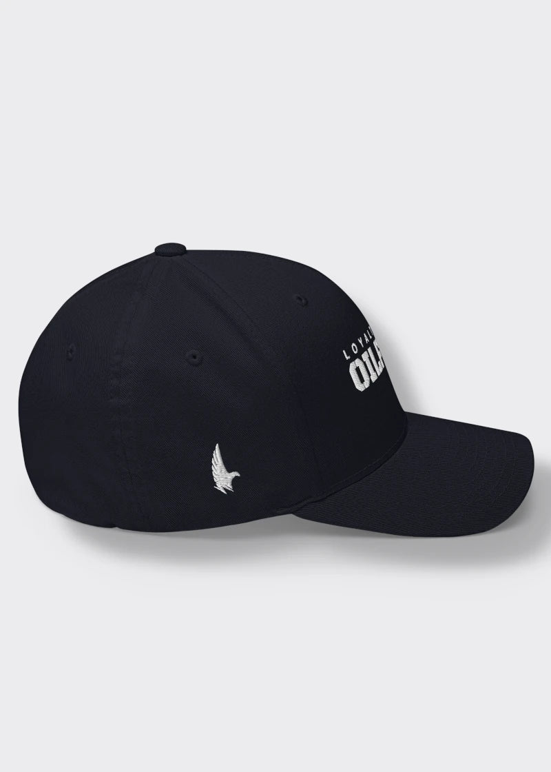 Oilfield AF Fitted Hat - Navy Blue - Side - Loyalty Vibes