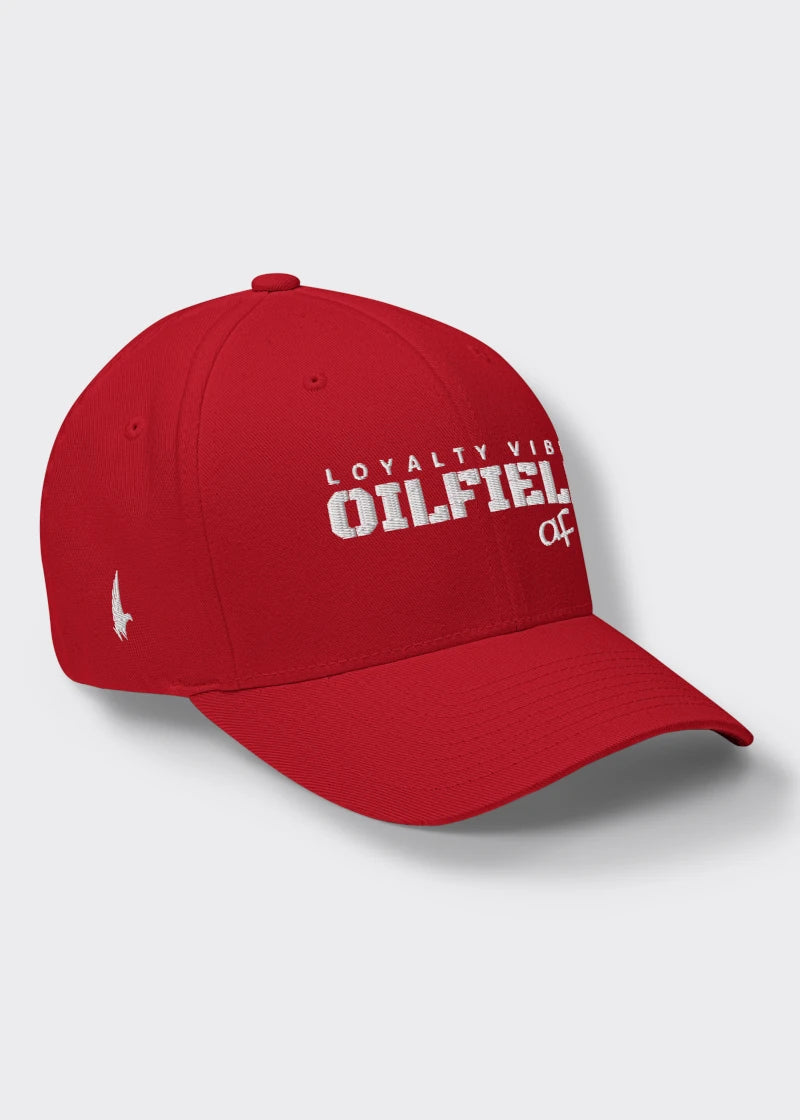 Oilfield AF Fitted Hat - Red - Loyalty Vibes