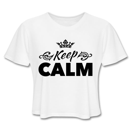 Original Keep Calm Crop Top White - Loyalty Vibes