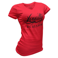 Loyalty Is Rare V-Neck Tee Red - Loyalty Vibes