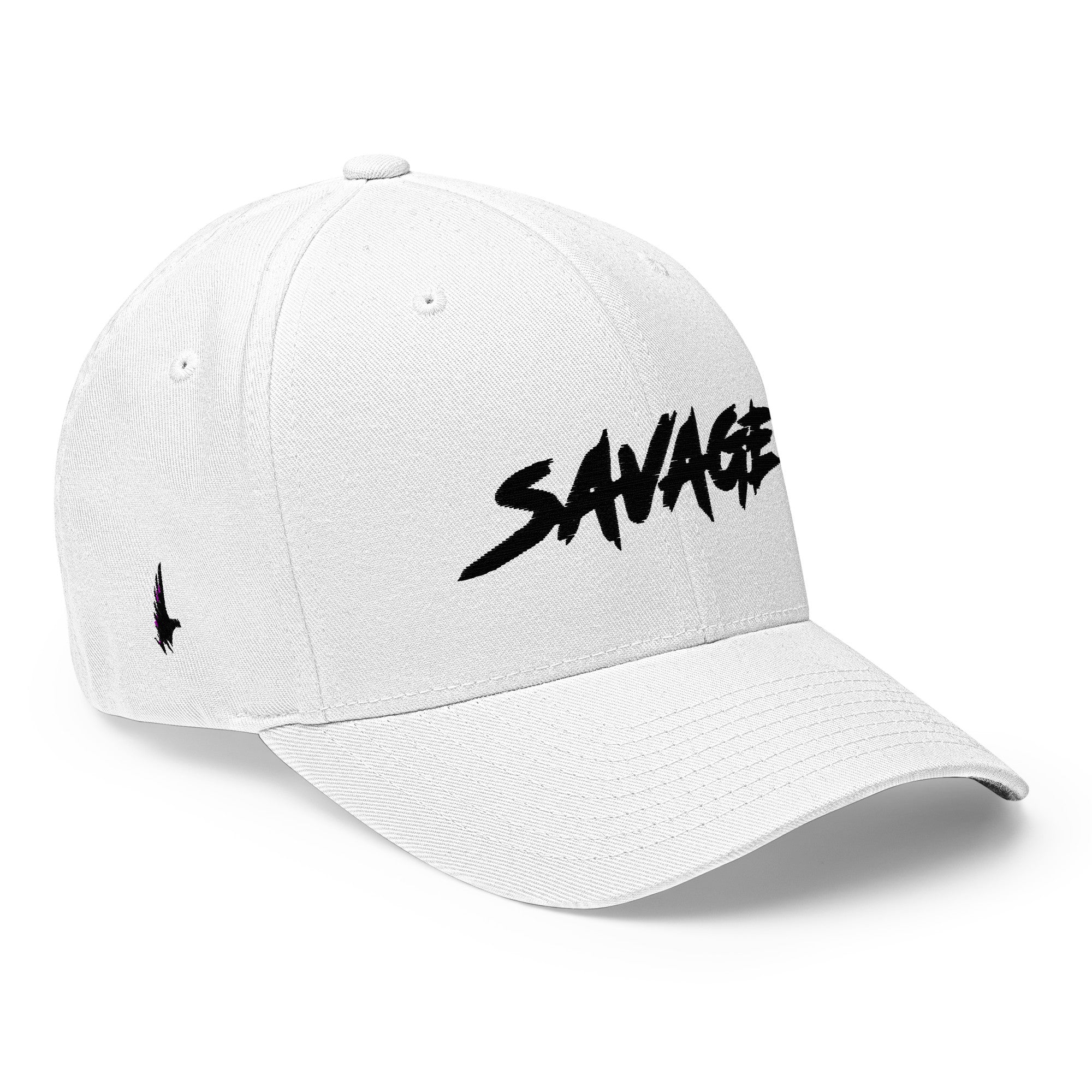 Savage Fitted Hat White - Loyalty Vibes