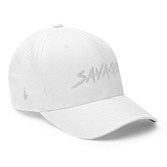 Savage Fitted Hat White Out - Loyalty Vibes