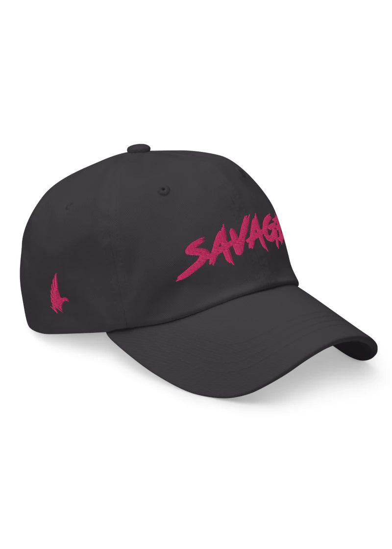 Loyalty Vibes Savage Hat Charcoal Gray Pink One size - Loyalty Vibes