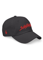 Loyalty Vibes Savage Hat Charcoal Gray Red One size - Loyalty Vibes