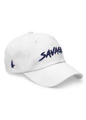 Loyalty Vibes Savage Hat White Navy Blue One size - Loyalty Vibes