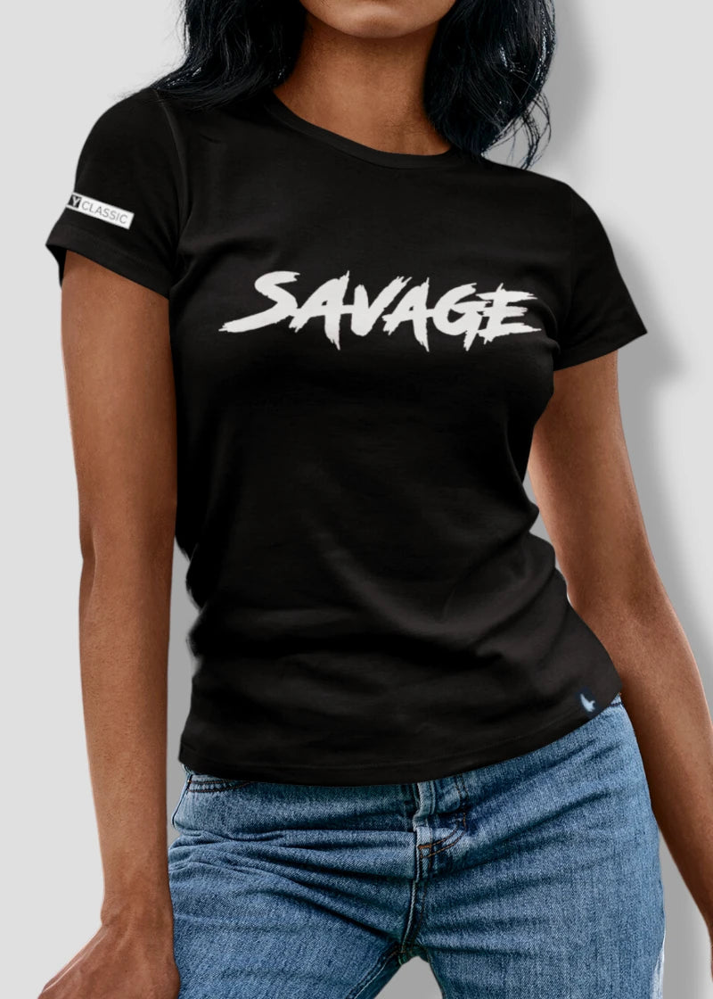 Savage Tee Black - Loyalty Vibes