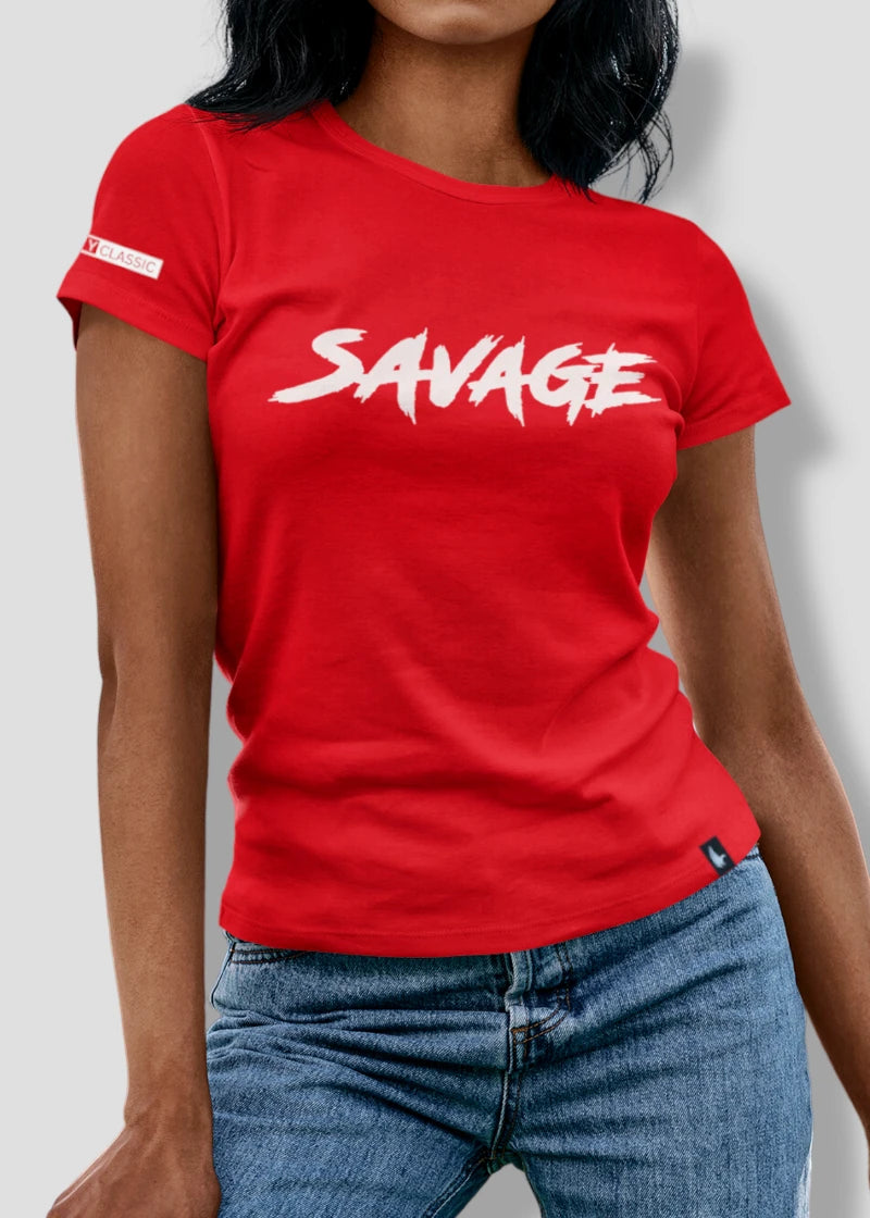 Savage Tee Red - Loyalty Vibes