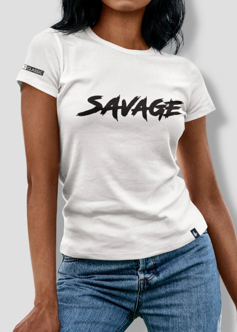 Savage Tee White - Loyalty Vibes