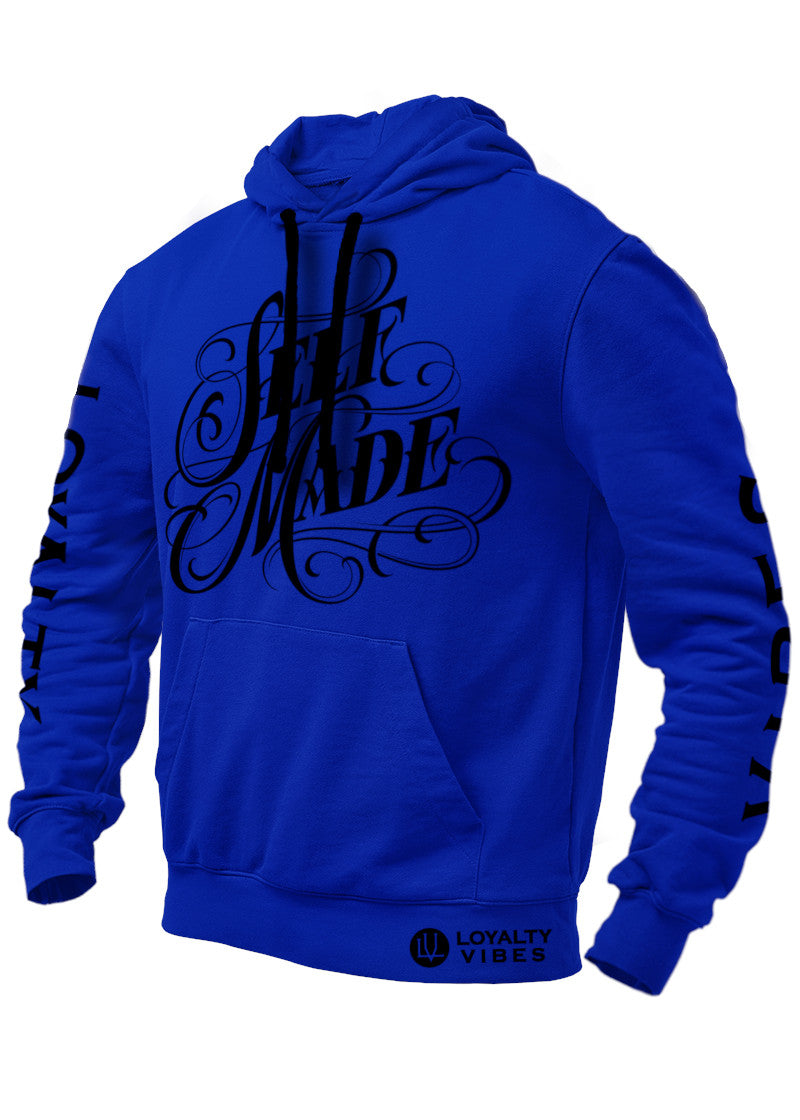 Self Made Hoodie Blue Black - Loyalty Vibes