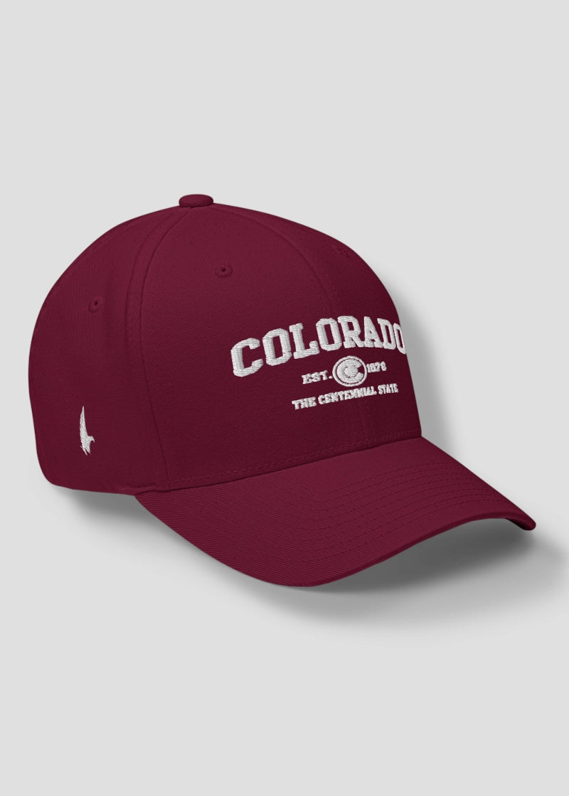 Sportswear Colorado Fitted Hat Maroon - Loyalty Vibes