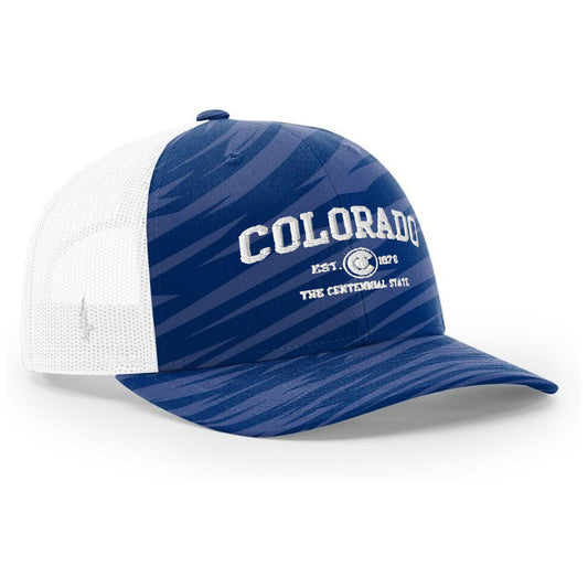 Loyalty Vibes Sportswear Colorado Trucker Hat Razer Blue White OS - Loyalty Vibes