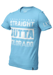 Straight Outta Colorado Graphic Tee - Baby Blue - Loyalty Vibes