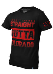 Straight Outta Colorado Graphic Tee - Black/Red - Loyalty Vibes