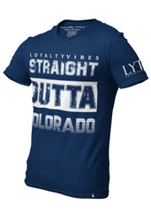 Straight Outta Colorado Graphic Tee - Navy Blue - Loyalty Vibes