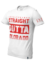 Straight Outta Colorado Graphic Tee - White/Red - Loyalty Vibes