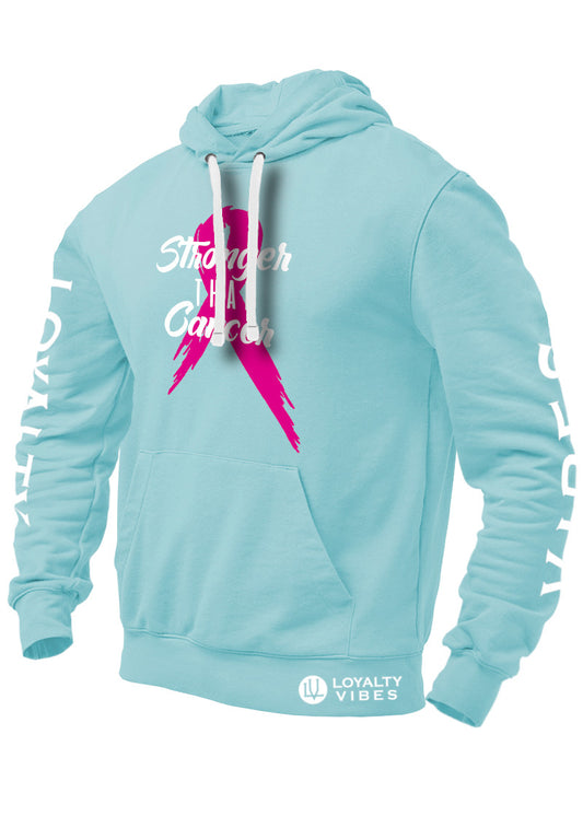 Loyalty Vibes Stronger Than Cancer Hoodie Baby Blue - Loyalty Vibes