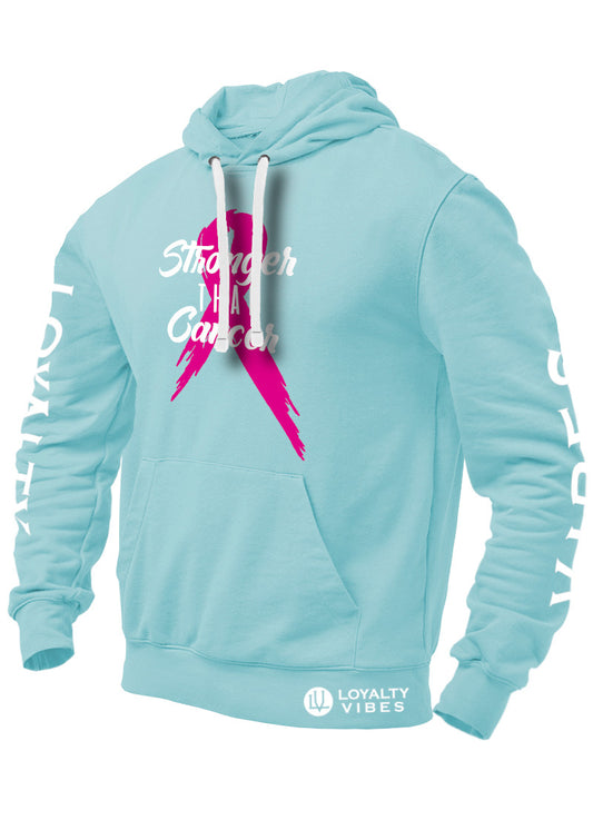 Stronger Than Cancer Hoodie Baby Blue - Loyalty Vibes