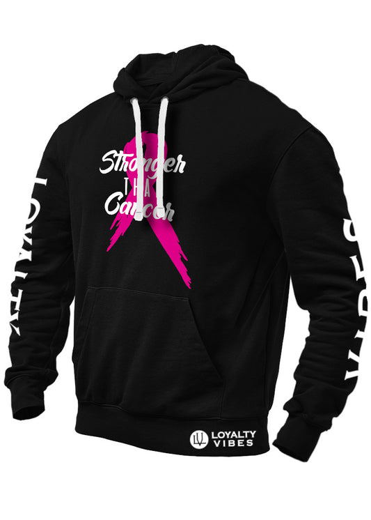 Stronger Than Cancer Hoodie Black - Loyalty Vibes