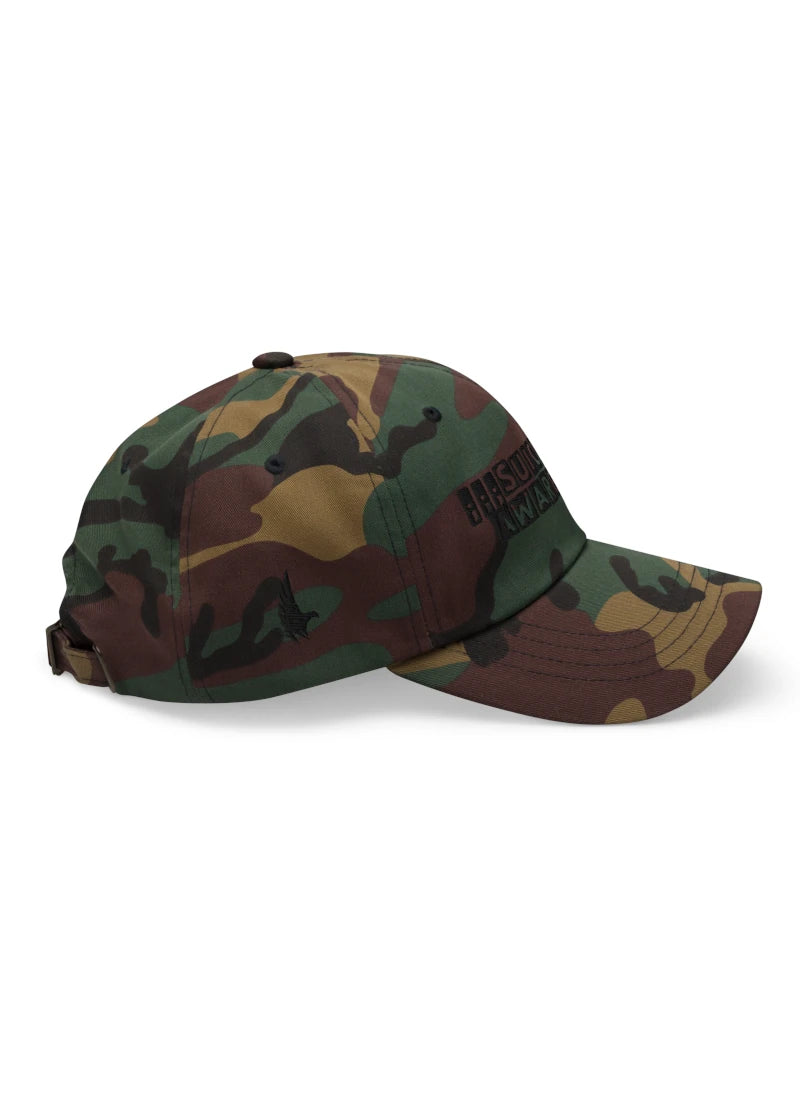 Loyalty Vibes Awareness Dad Hat Camo Green/Black Right - Loyalty Vibes