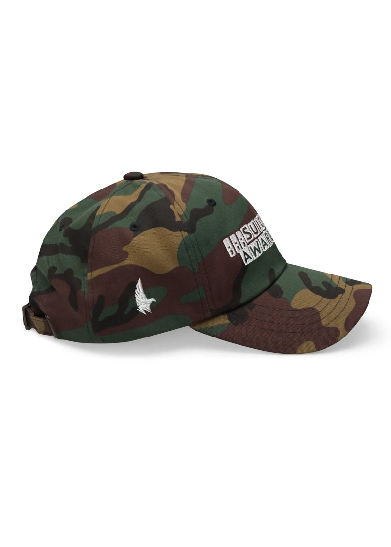 Loyalty Vibes Awareness Dad Hat Camo Green/White Right - Loyalty Vibes