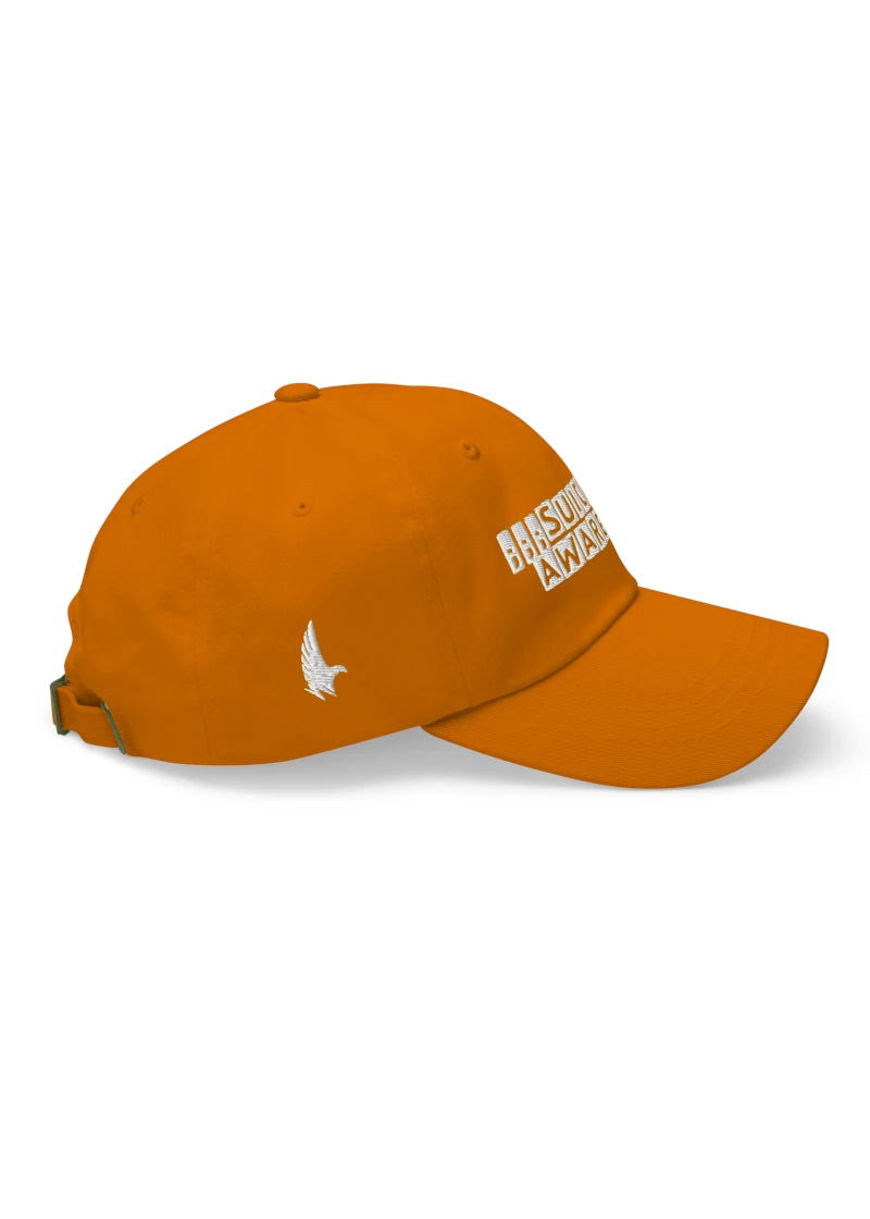 Loyalty Vibes Awareness Dad Hat Citrus Orange/White Right - Loyalty Vibes